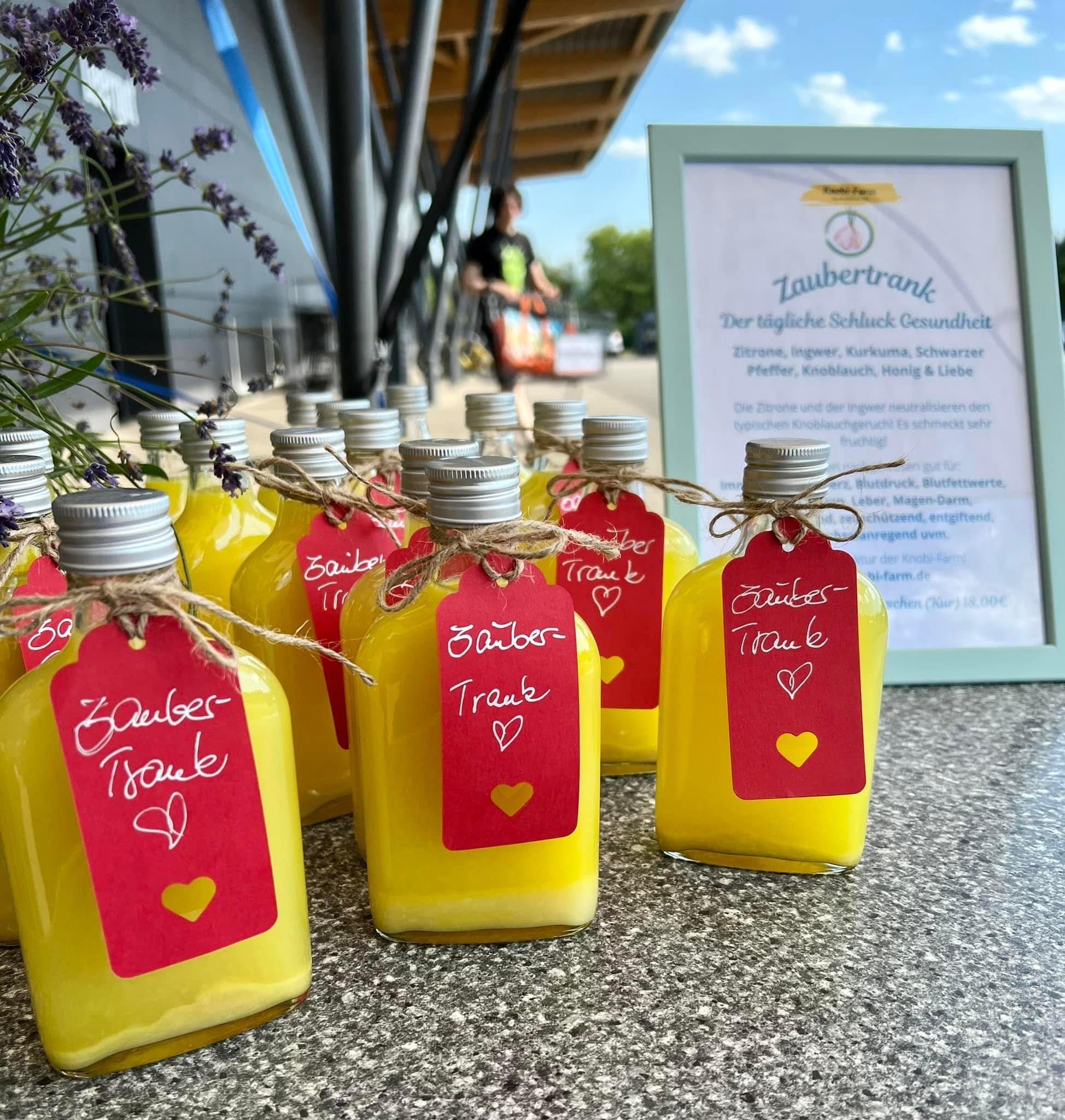 Zaubertrank - Knobi-Zitronen-Kur 1 große Flasche für 30 Tage - ohne Honig - (Abonnement)