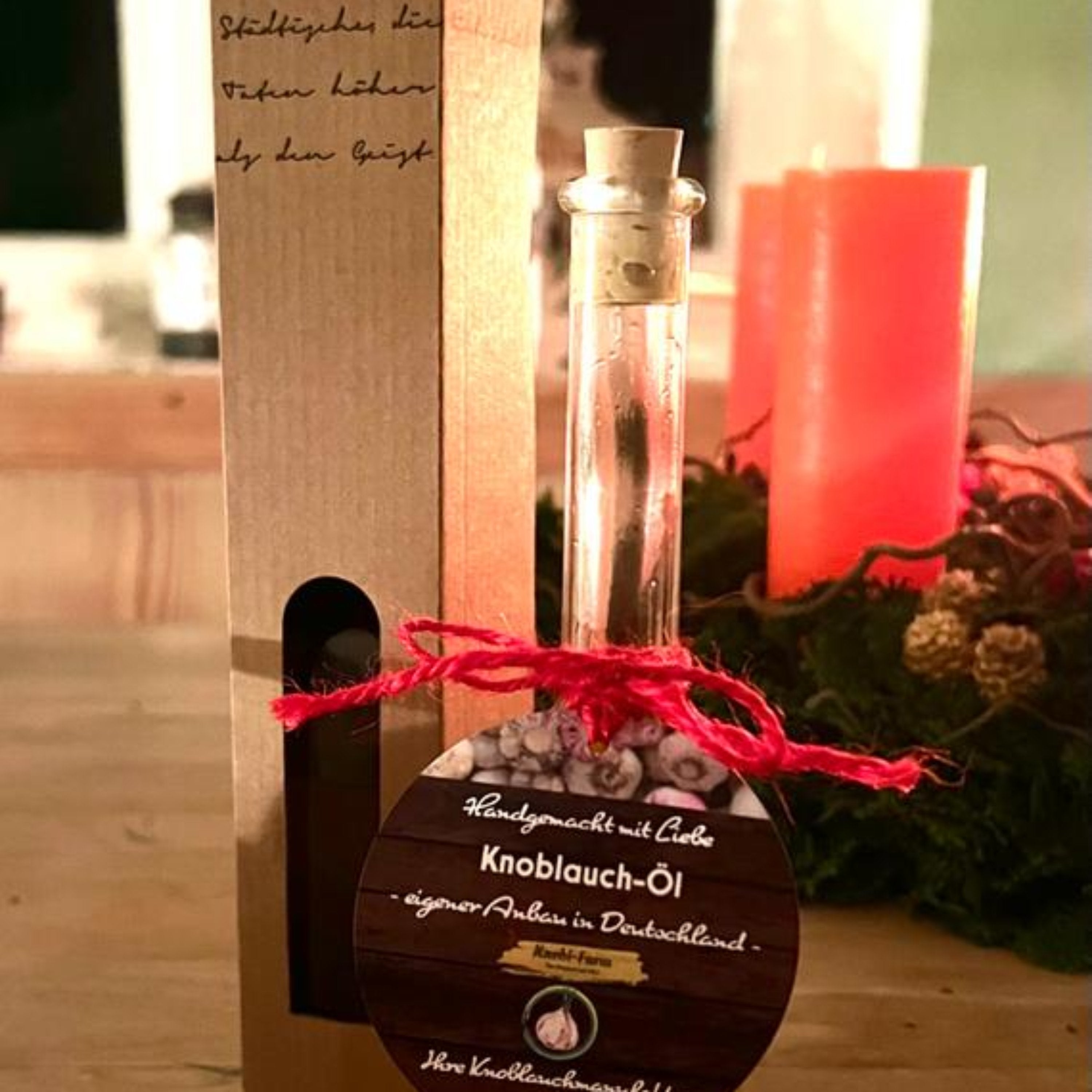 Knoblauch-Öl + Geschenkpackung - Geschenk
